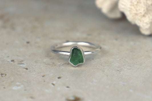 UK Size M/N Welsh Sea Glass Ring