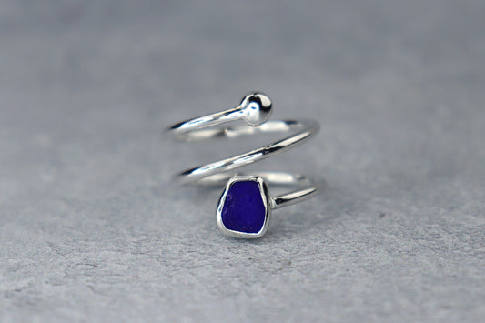 UK Size O/P Welsh Sea Glass Ring