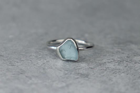 UK Size R/S Welsh Sea Glass Ring
