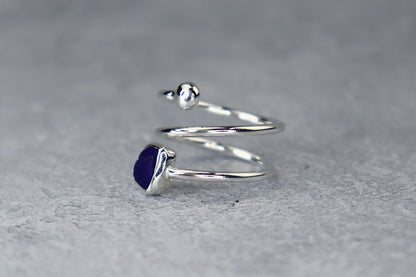 UK Size O/P Welsh Sea Glass Ring