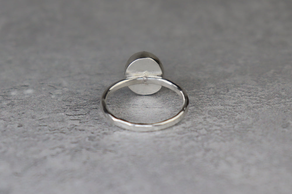 UK Size P Welsh Sea Glass Ring