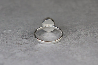 UK Size P Welsh Sea Glass Ring