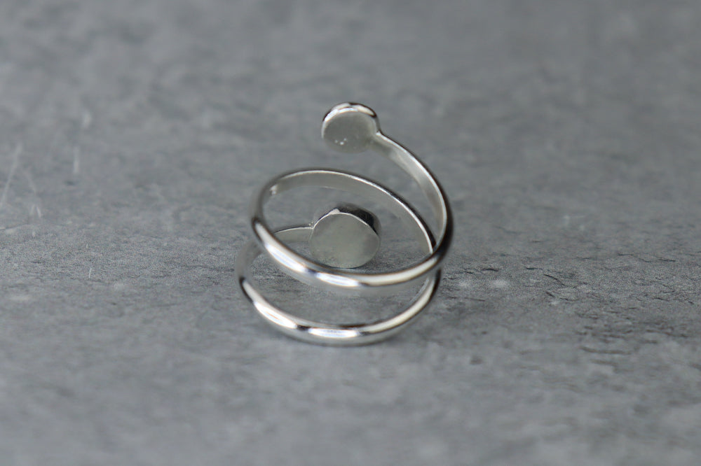 UK Size P/Q Welsh Sea Glass Ring