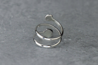 UK Size P/Q Welsh Sea Glass Ring
