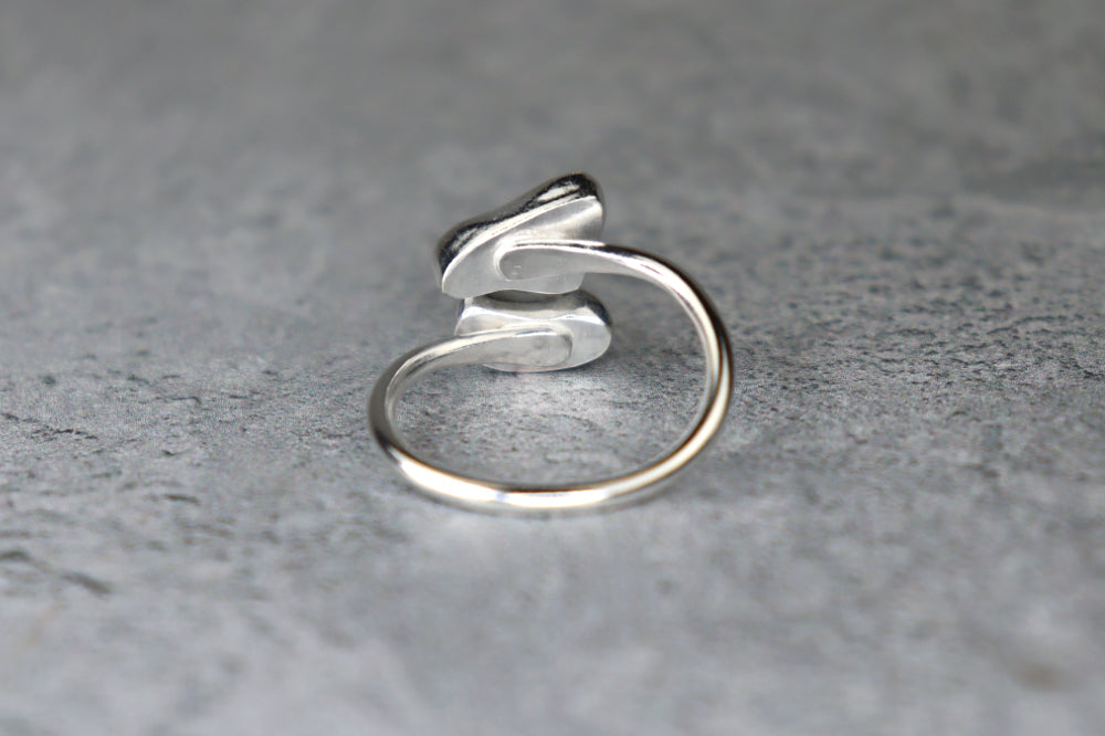 UK Size R Welsh Sea Glass Ring