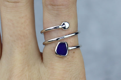 UK Size O/P Welsh Sea Glass Ring