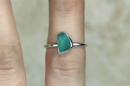 UK Size M Welsh Sea Glass Ring