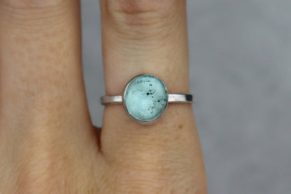 UK Size P Welsh Sea Glass Ring