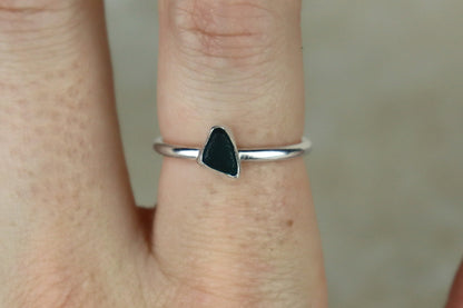 UK Size P Welsh Sea Glass Ring