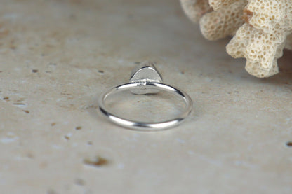 UK Size Q/R Welsh Sea Glass Ring