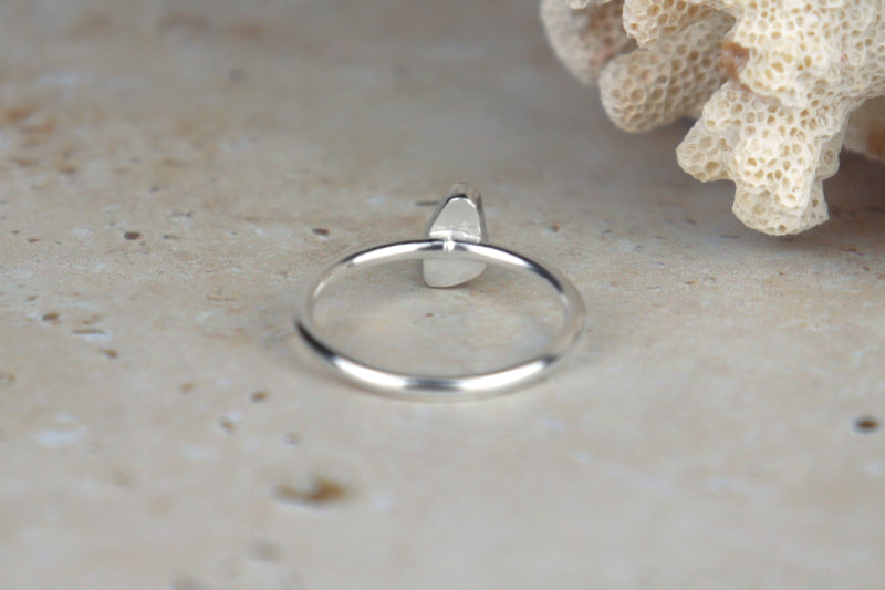 UK Size V Welsh Sea Glass Ring