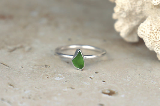 UK Size R/S Welsh Sea Glass Ring