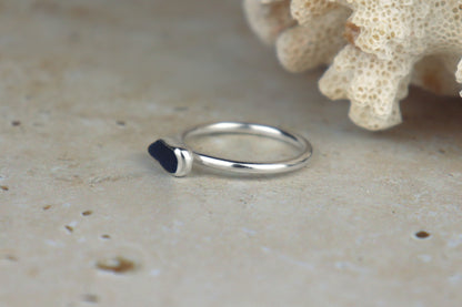 UK Size P Welsh Sea Glass Ring