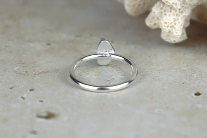 UK Size M Welsh Sea Glass Ring