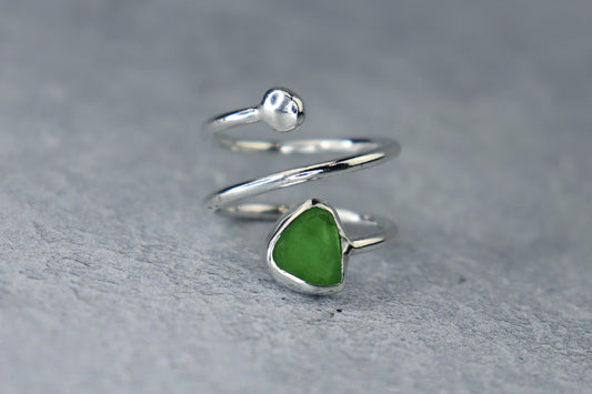 UK Size N/O Welsh Sea Glass Ring
