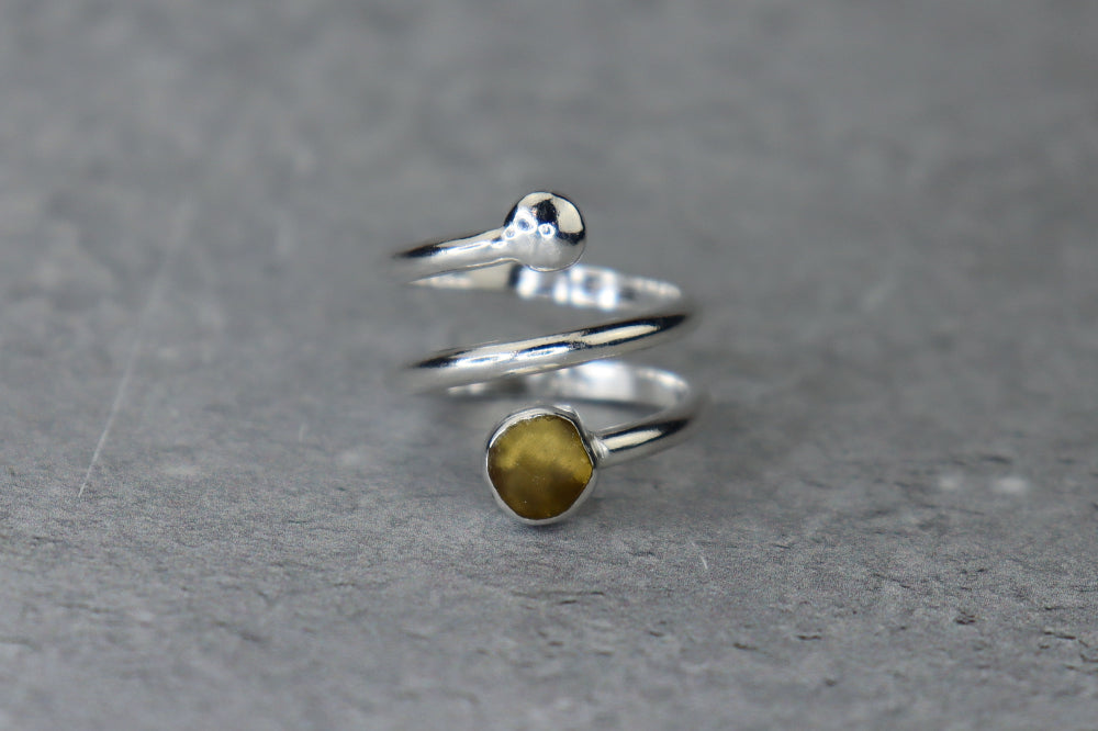 UK Size M/N Welsh Sea Glass Ring