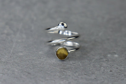 UK Size M/N Welsh Sea Glass Ring