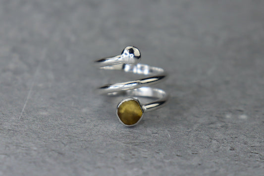 UK Size M/N Welsh Sea Glass Ring