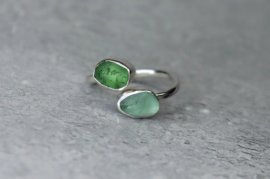 UK Size O/P Welsh Sea Glass Ring