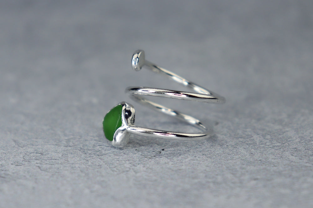 UK Size N/O Welsh Sea Glass Ring