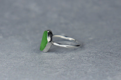 UK Size L Welsh Sea Glass Ring