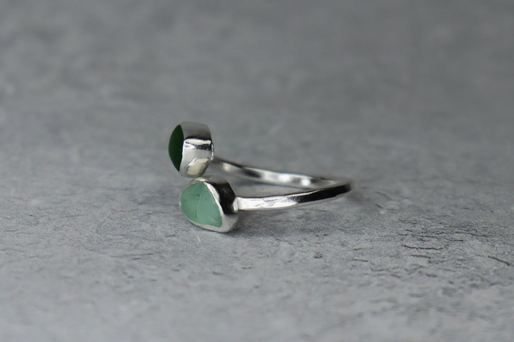 UK Size O/P Welsh Sea Glass Ring