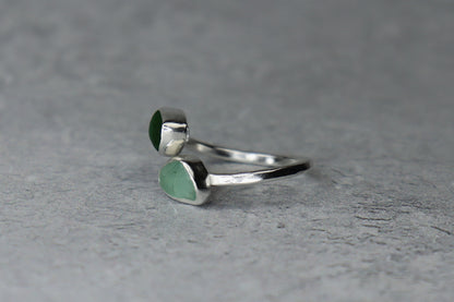 UK Size O/P Welsh Sea Glass Ring
