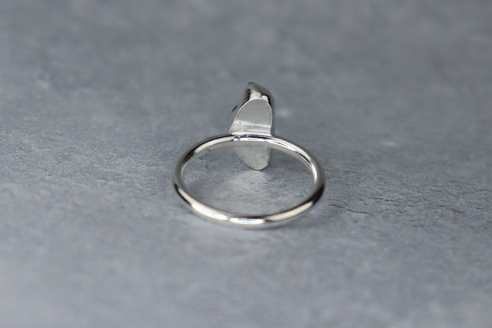 UK Size L Welsh Sea Glass Ring