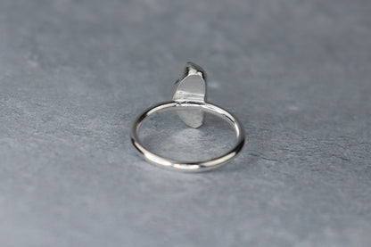UK Size L Welsh Sea Glass Ring