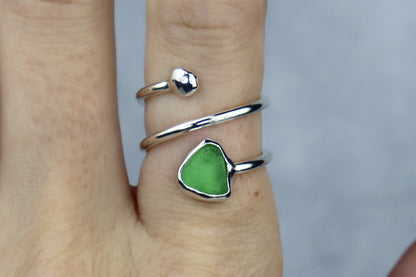 UK Size N/O Welsh Sea Glass Ring