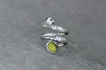 UK Size H/I Welsh Sea Glass Ring