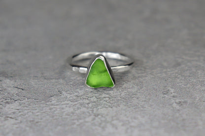 UK Size K/L Welsh Sea Glass Ring