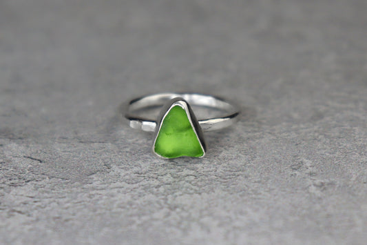 UK Size K/L Welsh Sea Glass Ring
