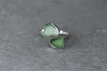 UK Size N Welsh Sea Glass Ring