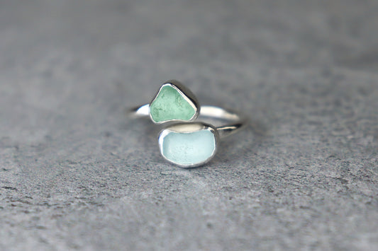 UK Size K Welsh Sea Glass Ring