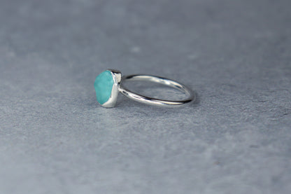 UK Size L Welsh Sea Glass Ring