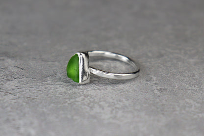 UK Size K/L Welsh Sea Glass Ring