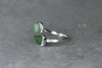 UK Size N Welsh Sea Glass Ring