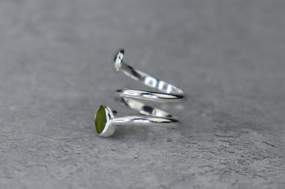 UK Size H/I Welsh Sea Glass Ring
