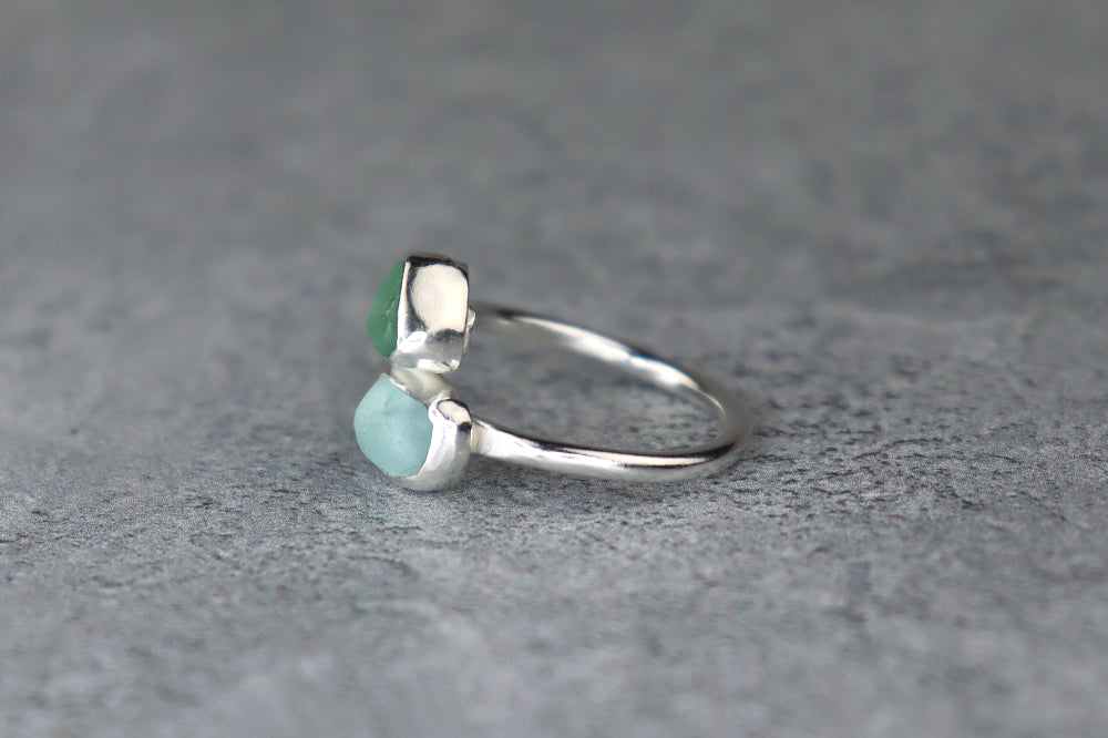 UK Size K Welsh Sea Glass Ring