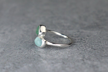 UK Size K Welsh Sea Glass Ring