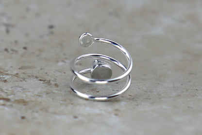 UK Size N Welsh Sea Glass Ring