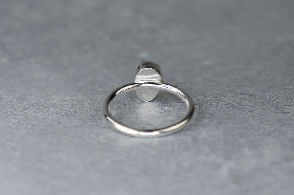 UK Size L Welsh Sea Glass Ring