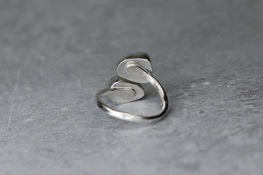 UK Size L/M Welsh Sea Glass Ring