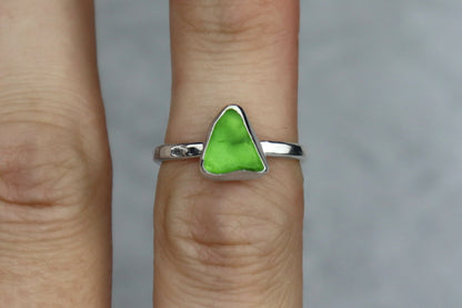 UK Size K/L Welsh Sea Glass Ring