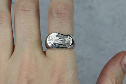 UK Size P/Q Welsh Signet Ring