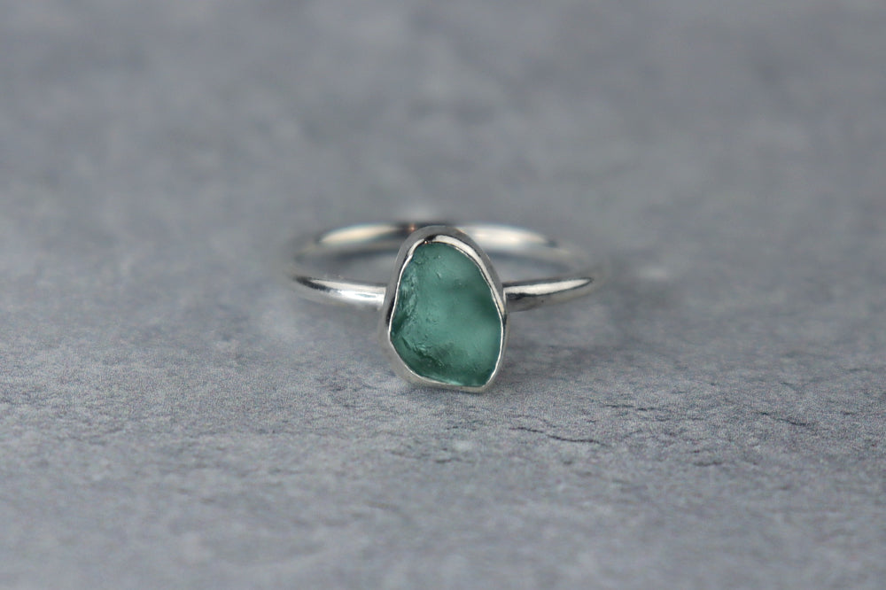 UK Size N/O Welsh Sea Glass Ring