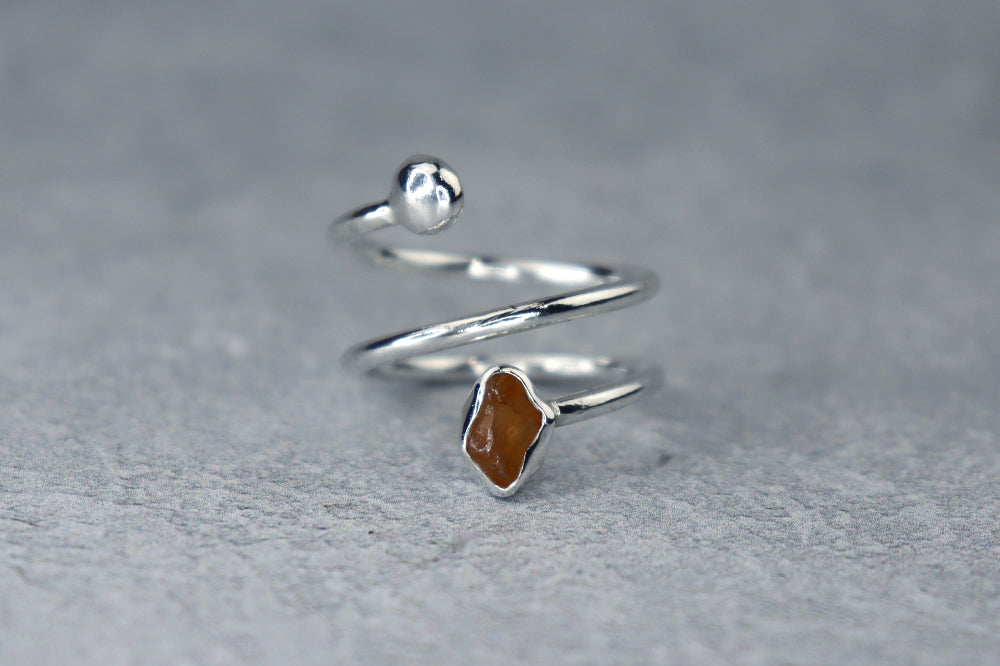 UK Size M/N Welsh Sea Glass Ring