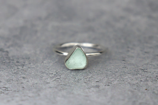 UK Size S Welsh Sea Glass Ring