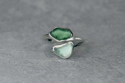UK Size Q Welsh Sea Glass Ring